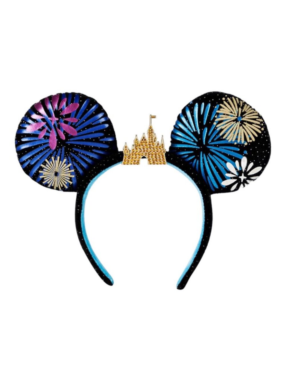Disney Mickey Mouse Main Attraction Cinderella Castle Fireworks Ears Headband